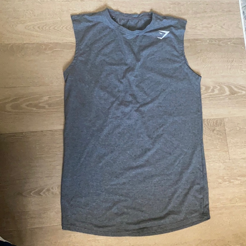 Men’s gymshark dark gray tank top